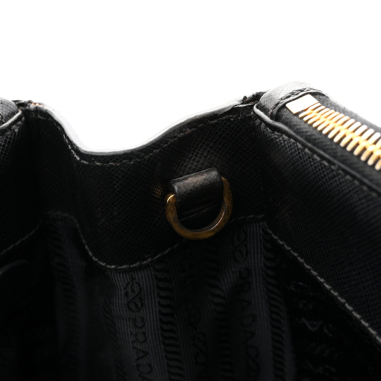 Prada Saffiano Small Galleria Double Zip Tote Black 11 of 13