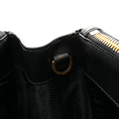 Prada Saffiano Small Galleria Double Zip Tote Black 11 of 13