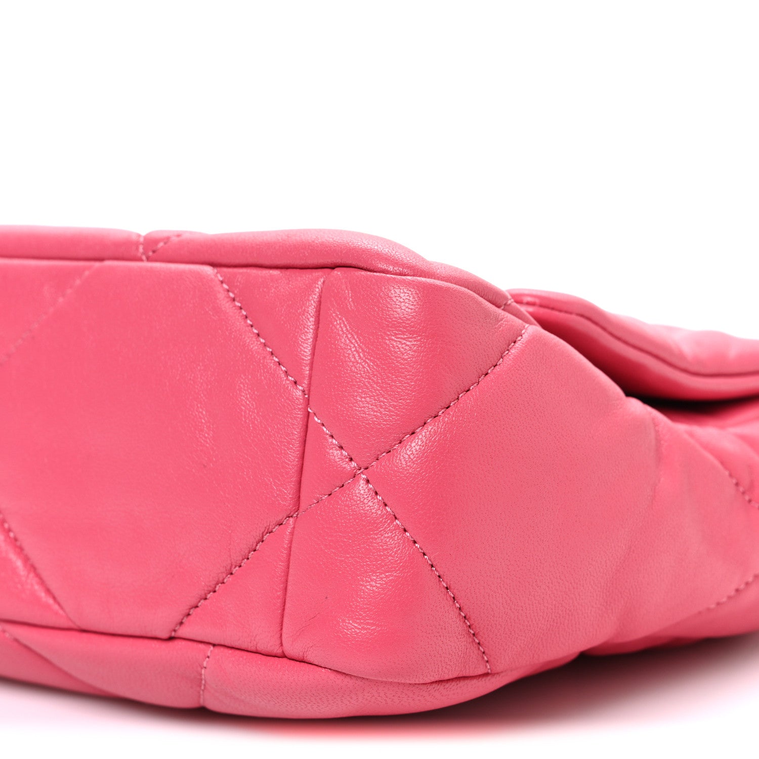 Chanel Lambskin Quilted Medium Chanel 19 Flap Dark Pink 10 of 10