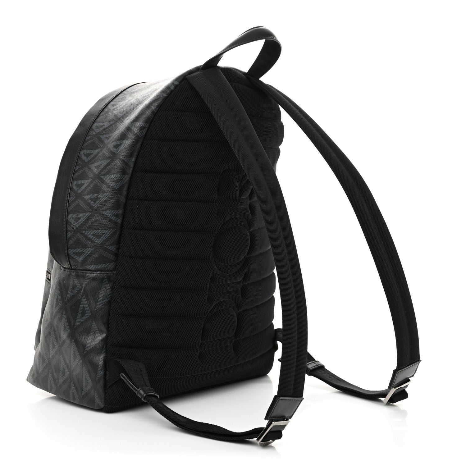 Christian Dior Coated Canvas CD Diamond Rider Zipped Backpack Black 3 of 12