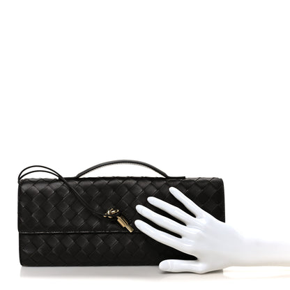 Bottega Veneta Nappa Intrecciato Long Andiamo Top Handle Clutch Fondant 2 of 9