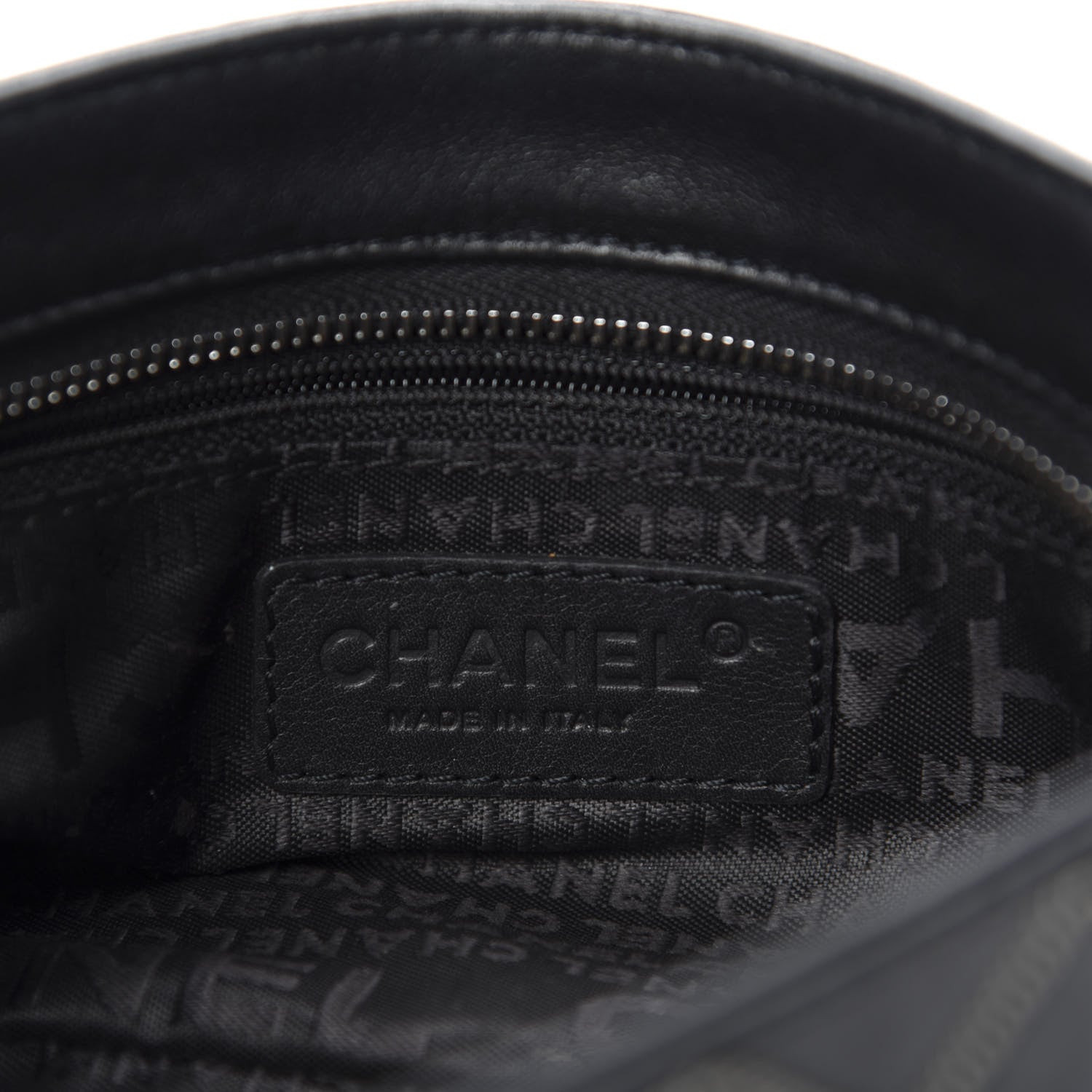 Chanel Calfskin Chain Stitch Clutch Black 8 of 10