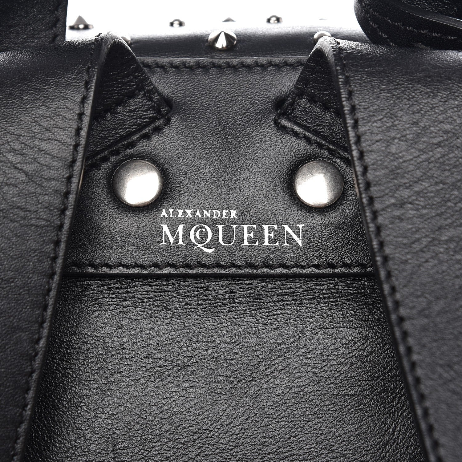 Alexander McQueen Calfskin Studded Padlock Backpack Black 8 of 8