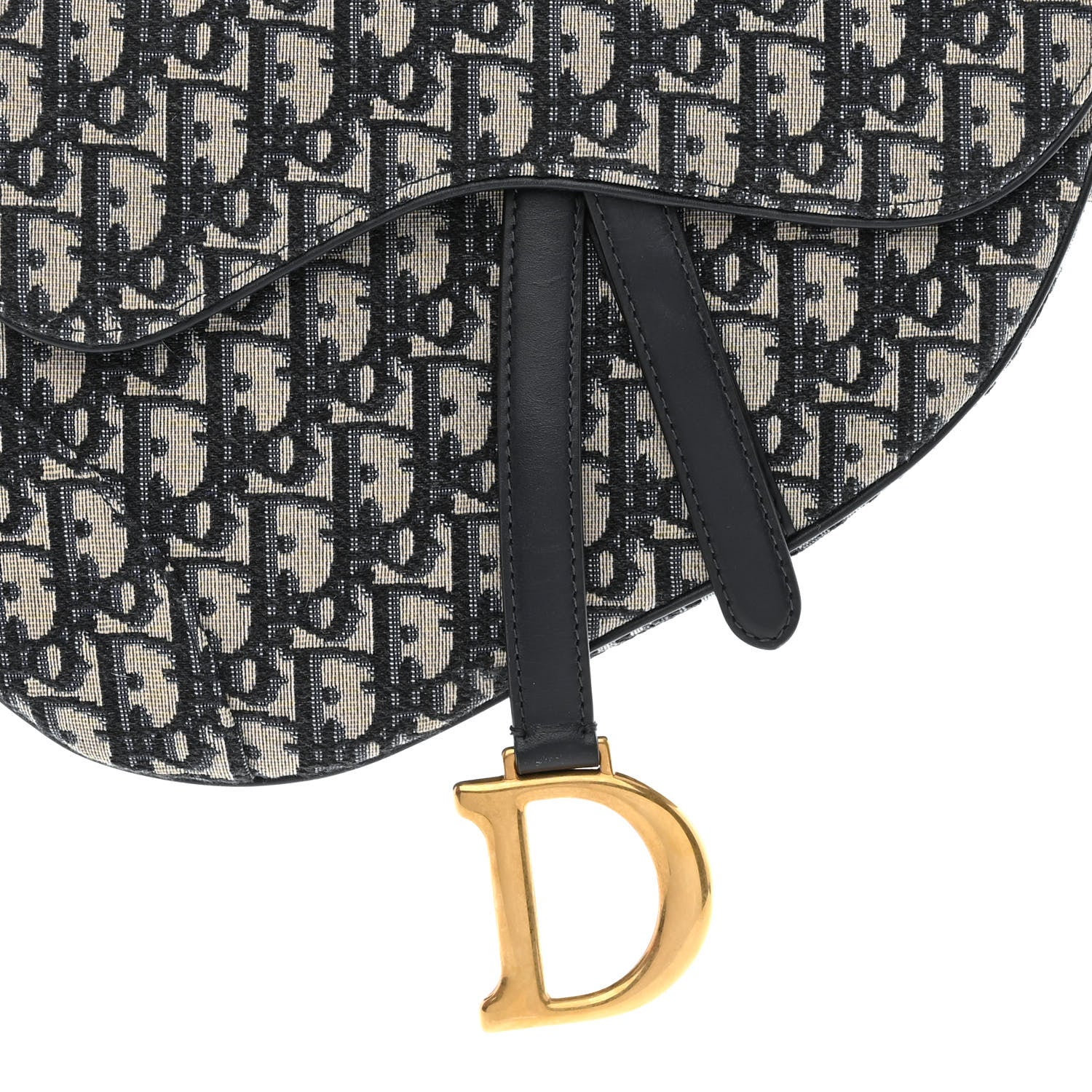 Christian Dior Oblique Saddle Bag Blue 8 of 10