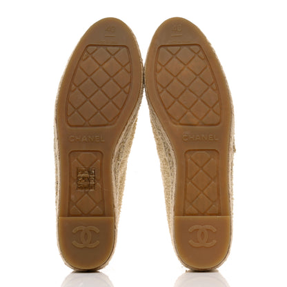 Chanel Fabric CC Espadrilles 40 Ecru Light Beige 5 of 8