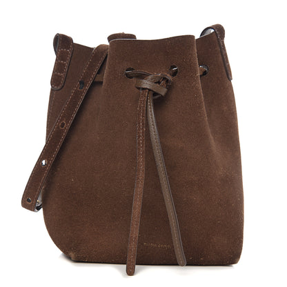 Mansur Gavriel Suede Mini Bucket Bag Chocolate 1 of 10