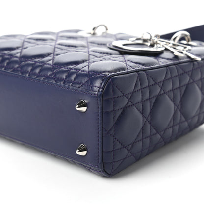 Christian Dior Lambskin Cannage Small Lucky Badges My Lady Dior Navy 7 of 11