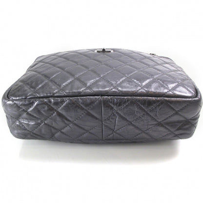 Chanel Metallic Aged Calfskin Quilted Large Reissue Camera Case Silver 4 of 11