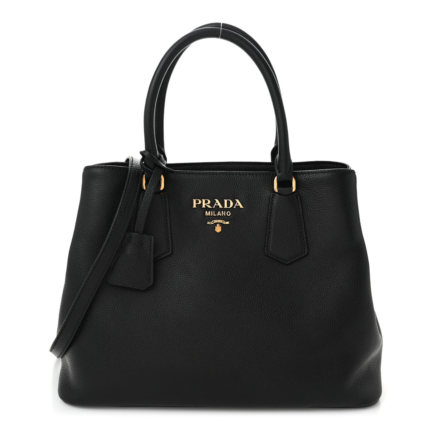 Vitello Phenix Shoulder Bag Black