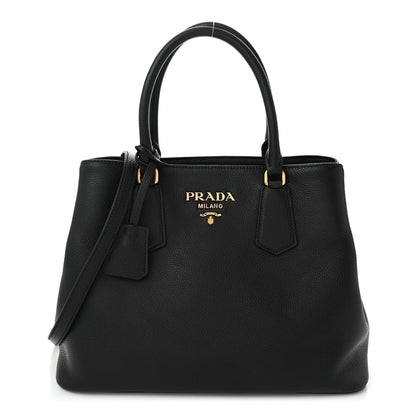Prada Vitello Phenix Shoulder Bag Black 1 of 9