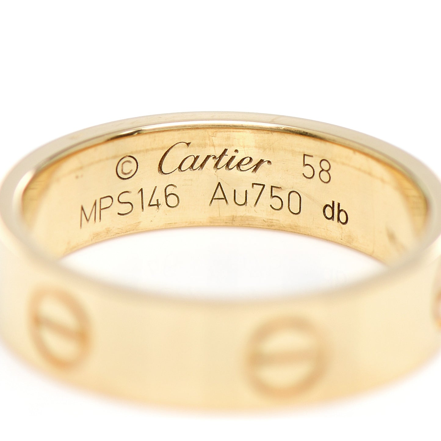18K Yellow Gold 5.5mm LOVE Ring 58 8.5
