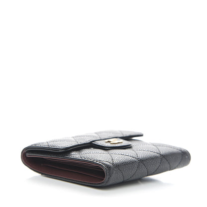 Chanel Caviar Quilted Compact Flap Wallet Black 3 of 6