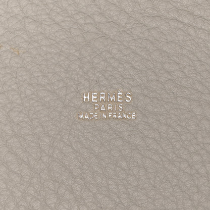 Hermes Taurillon Clemence Picotin 22 MM Gris Perle 6 of 10