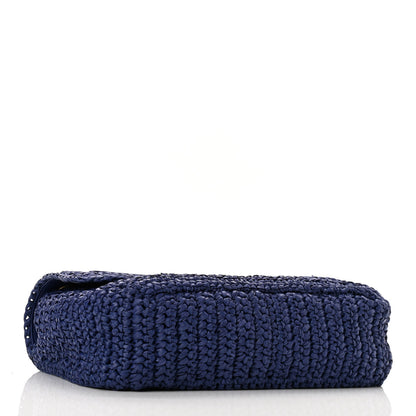 Saint Laurent Raffia Calfskin Monogram Medium Niki Chain Satchel Blue 4 of 9