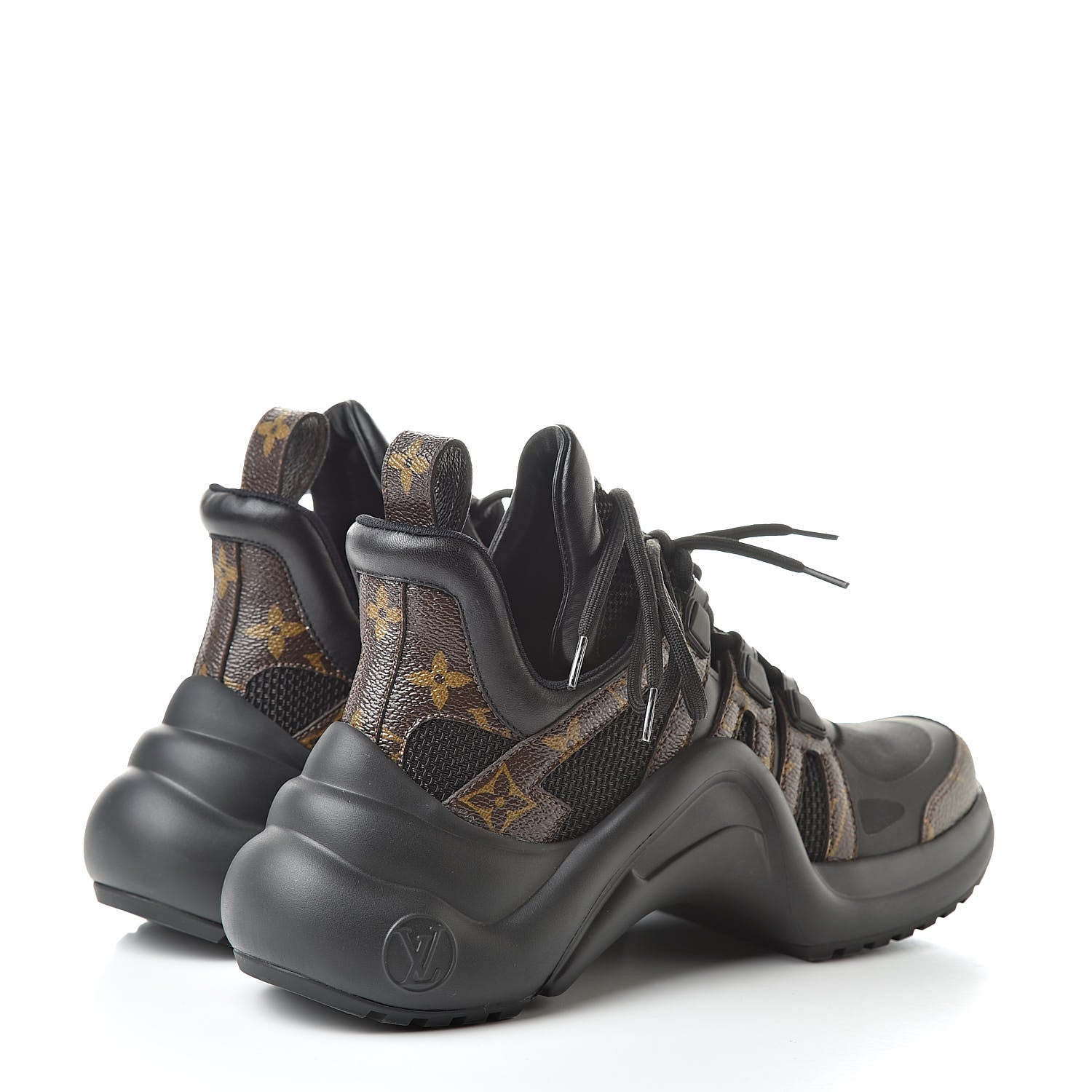 Louis Vuitton Calfskin Patent Monogram LV Archlight Sneakers 38 Black 4 of 8