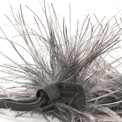 Prada Marabou Feather Bag Strap Grey 3 of 6