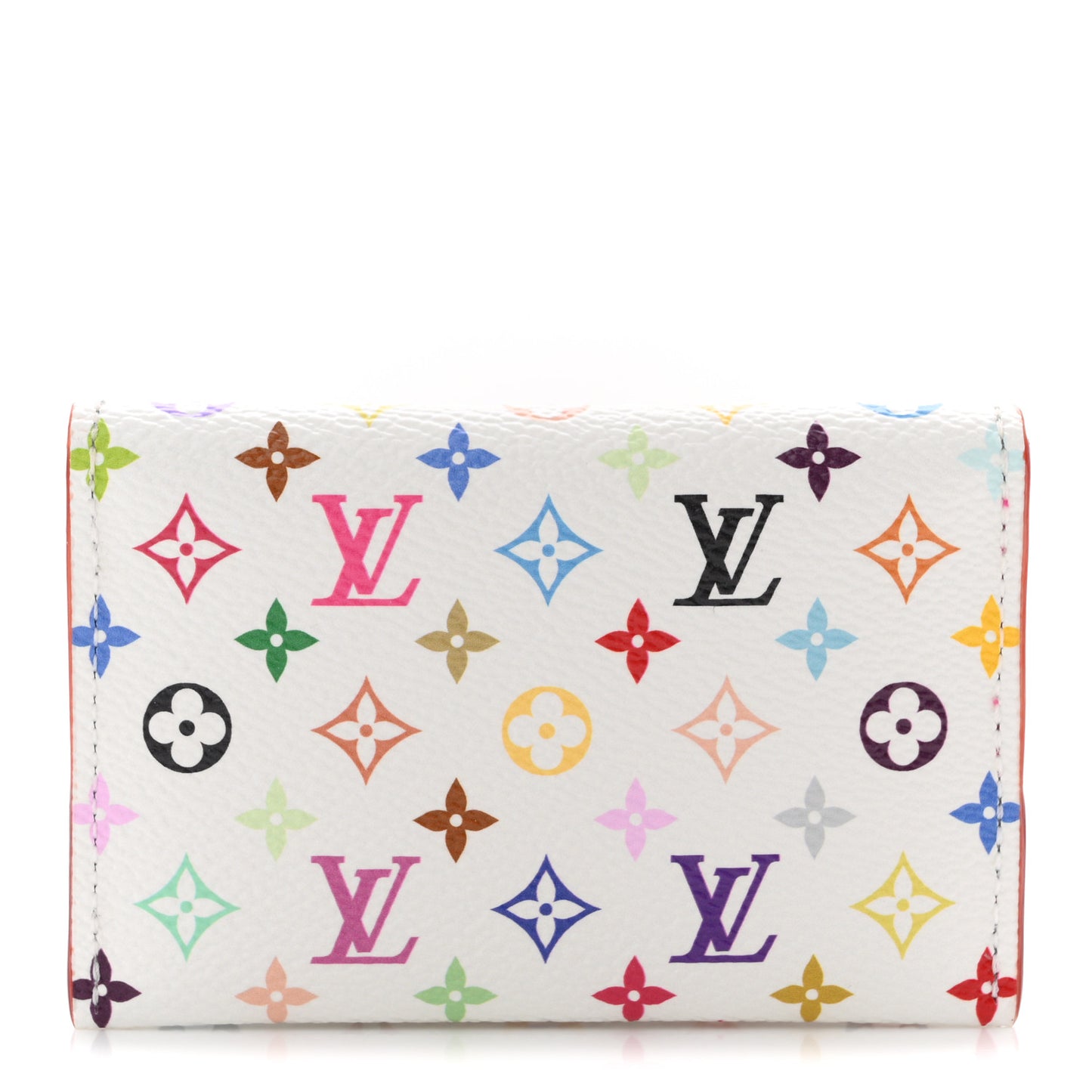 LV X TM Monogram Multicolor Slim Card Holder White