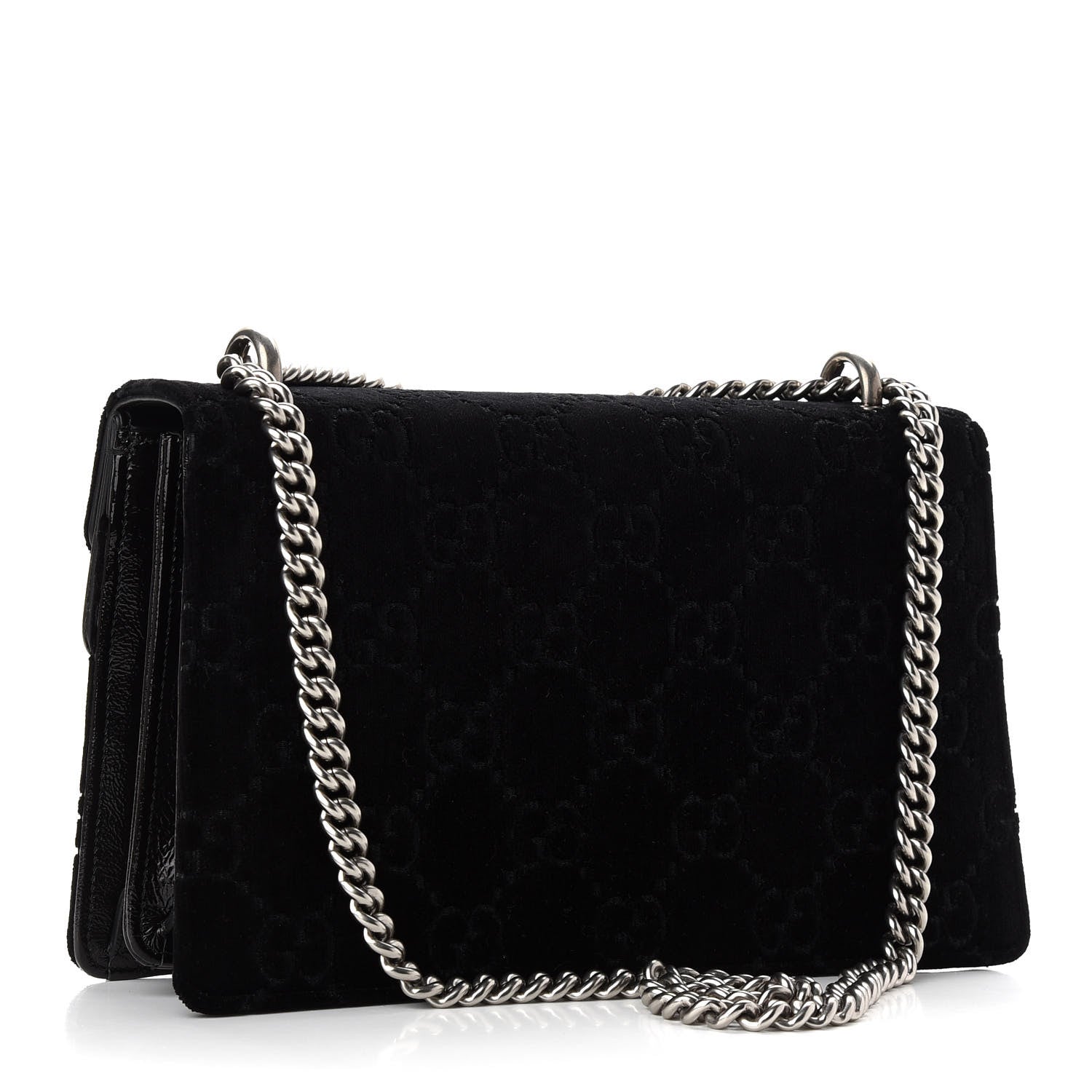 Gucci Velvet GG Monogram Small Dionysus Shoulder Bag Black 3 of 9