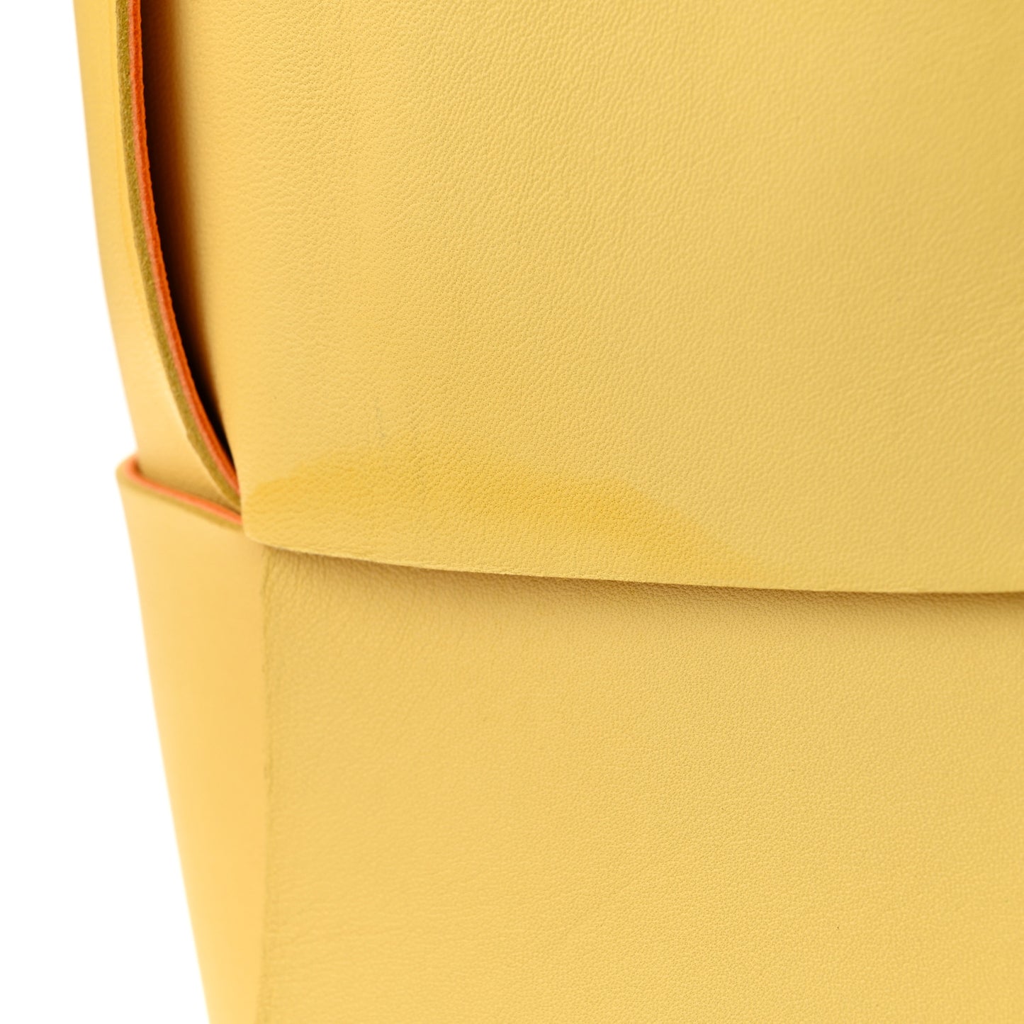Nappa Intrecciato Medium Arco Tote Butter Tangerine