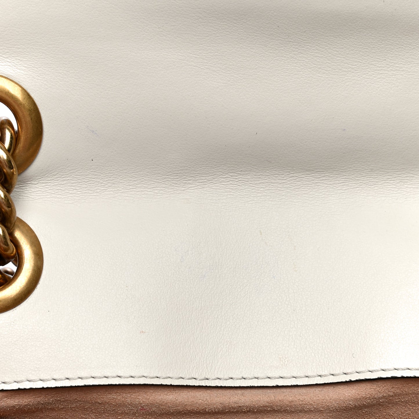 Calfskin Matelasse Mini GG Marmont Shoulder Bag White