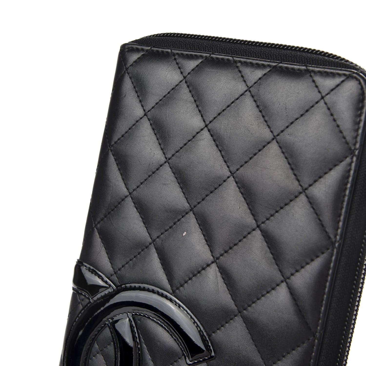 Chanel Calfskin Cambon Zip Around Organizer Wallet Black 10 of 13