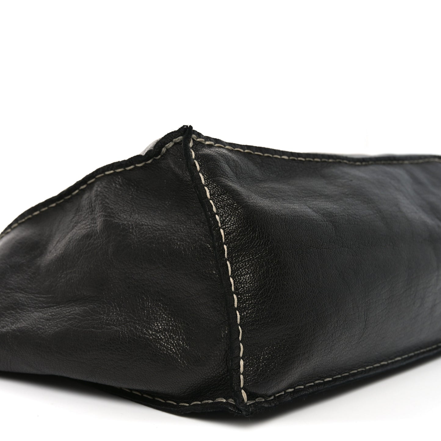 Glossy Nappa Maya E/W Tote Three Black