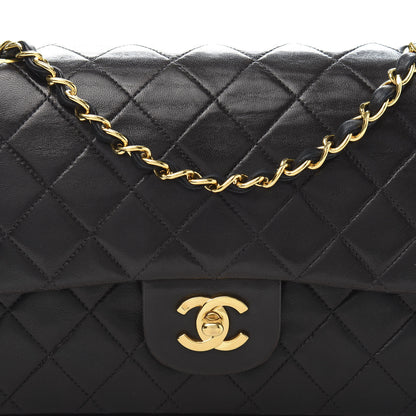 Chanel Lambskin Quilted Medium Double Flap Black 16 of 17