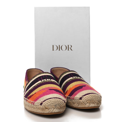 Christian Dior Cotton Embroidered Patchwork Granville Espadrille 41 Multicolor 9 of 9