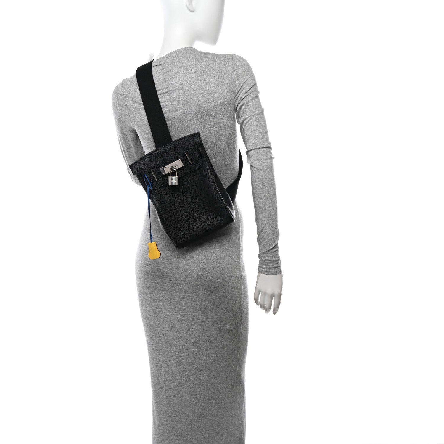 Hermes Togo Hac A Dos PM Backpack Black Bleu de France Jaune de Naples 2 of 12