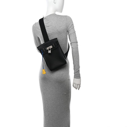 Hermes Togo Hac A Dos PM Backpack Black Bleu de France Jaune de Naples 2 of 12