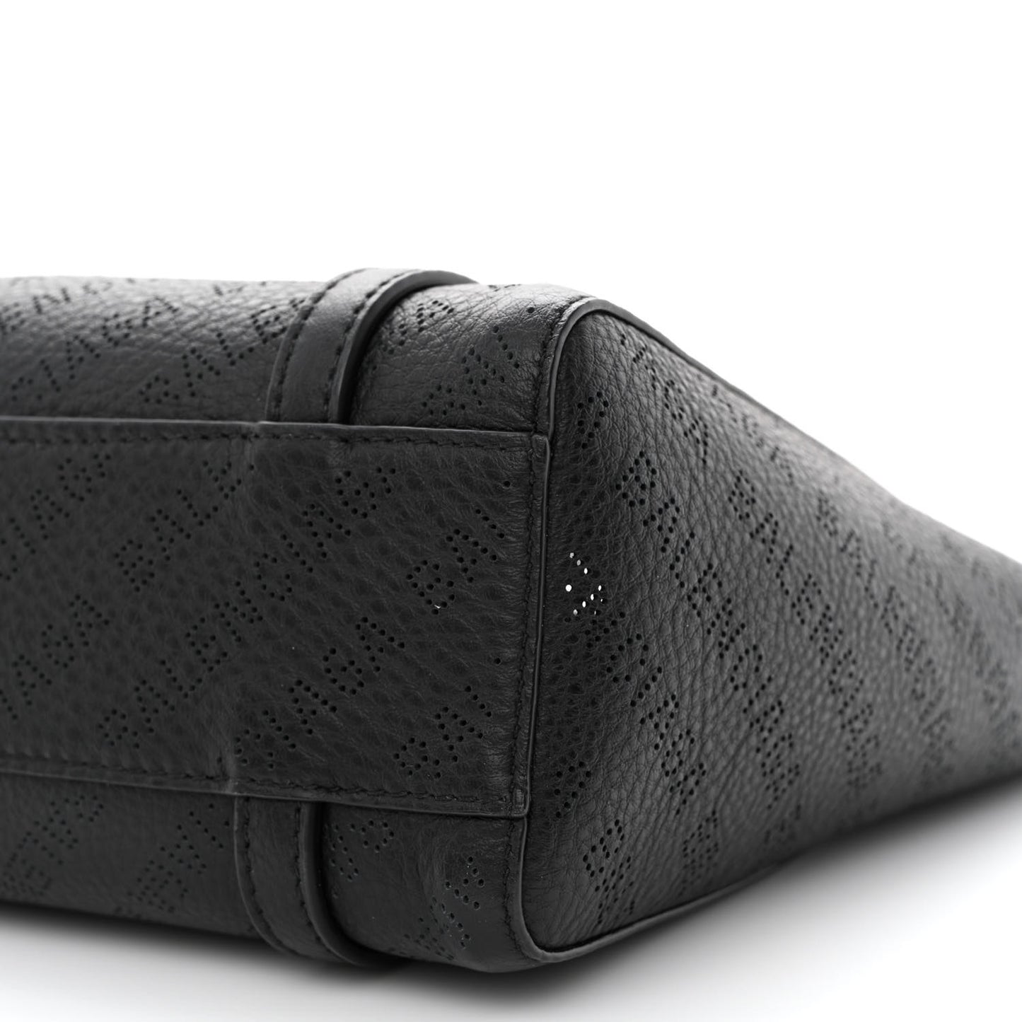 Smooth Calfskin Logo Perforated XXS Everyday Tote Black