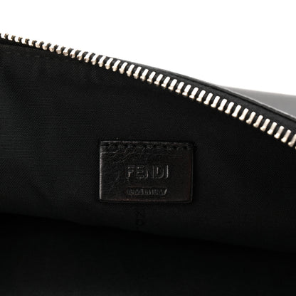Fendi Vitello Elite Mink Fur Studded Karlito Zip Around Pouch Black 6 of 7
