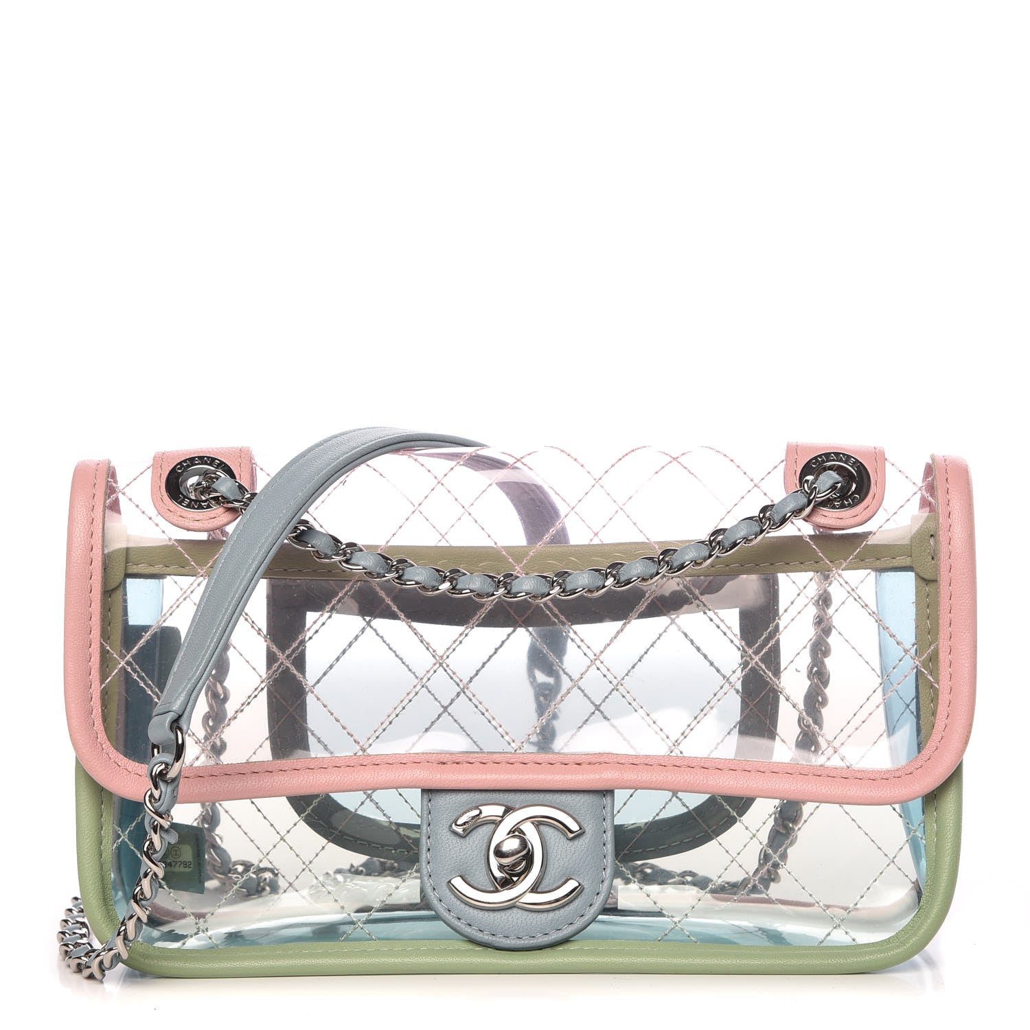 Chanel Lambskin PVC Quilted Mini Coco Splash Flap Blue Green 1 of 10