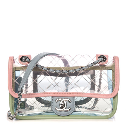 Chanel Lambskin PVC Quilted Mini Coco Splash Flap Blue Green 1 of 10