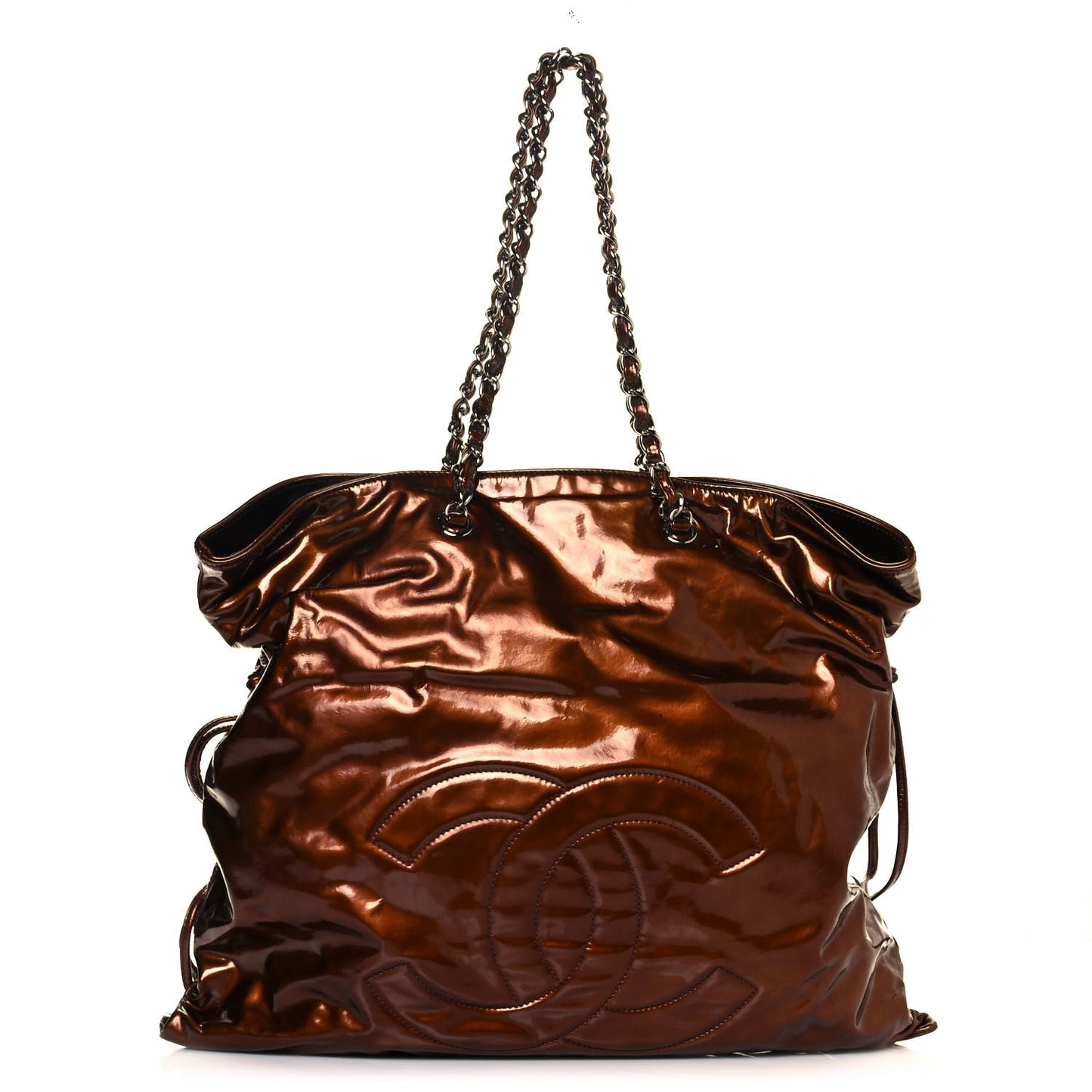 Patent Bonbons Shopper Tote Bronze