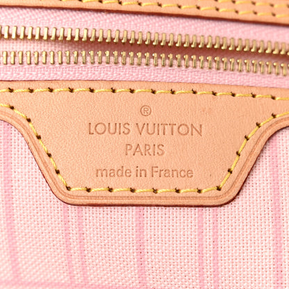 Louis Vuitton Damier Azur Neo Neverfull MM Rose Ballerine 7 of 11
