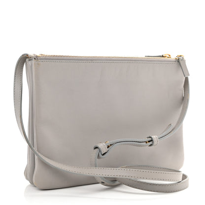 Celine Lambskin Large Trio Crossbody Bag Smoke 3 of 21