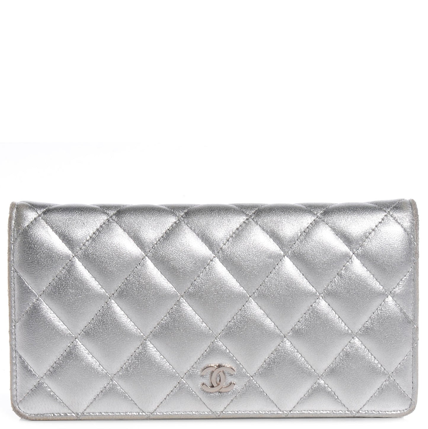 Lambskin Yen Wallet Silver