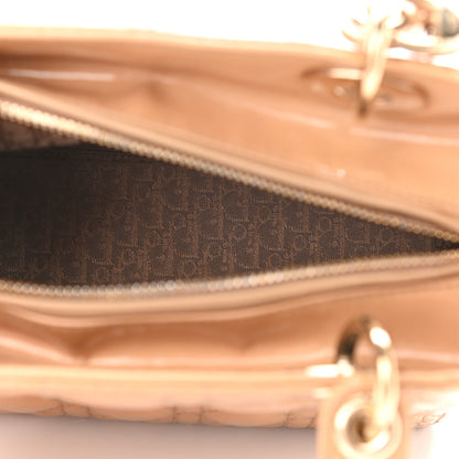 Christian Dior Patent Cannage Medium Lady Dior Beige 4 of 9