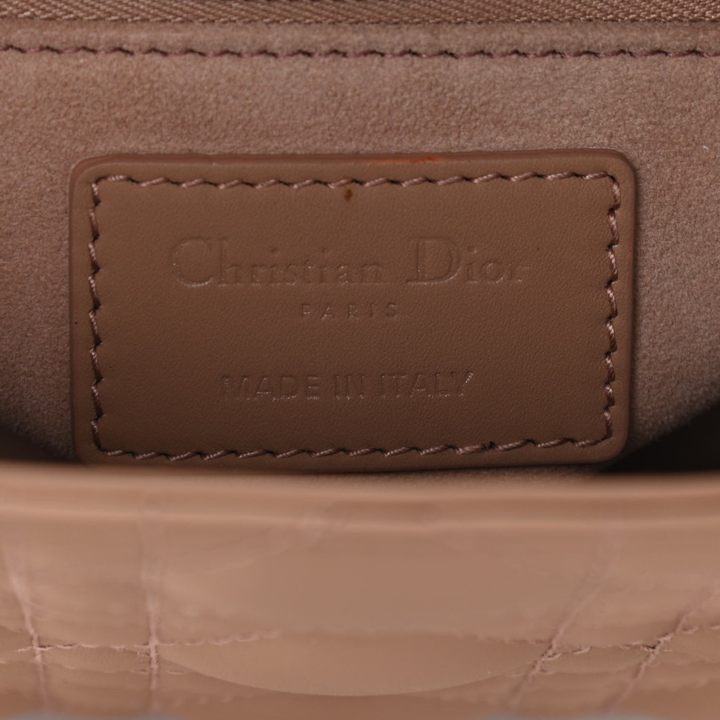 Ultra Matte Calfskin Cannage Mini Lady Dior Light Beige