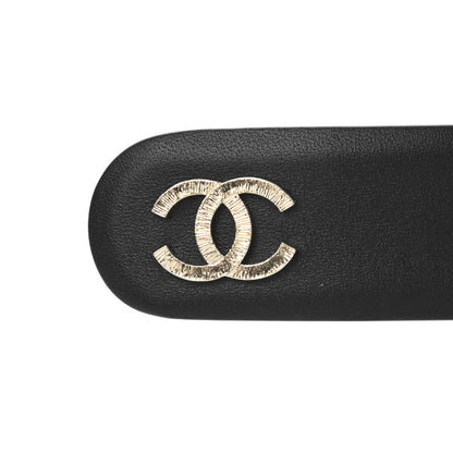 Chanel Calfskin Pearl Belt 85 34 Black 6 of 6