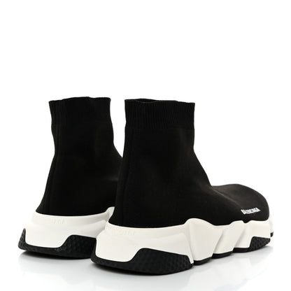 Balenciaga Neoprene Knit Mens Speed Sneakers 44 Black White 4 of 10