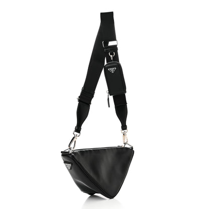 Prada Grace Lux Triangle Shoulder Bag Black 3 of 12