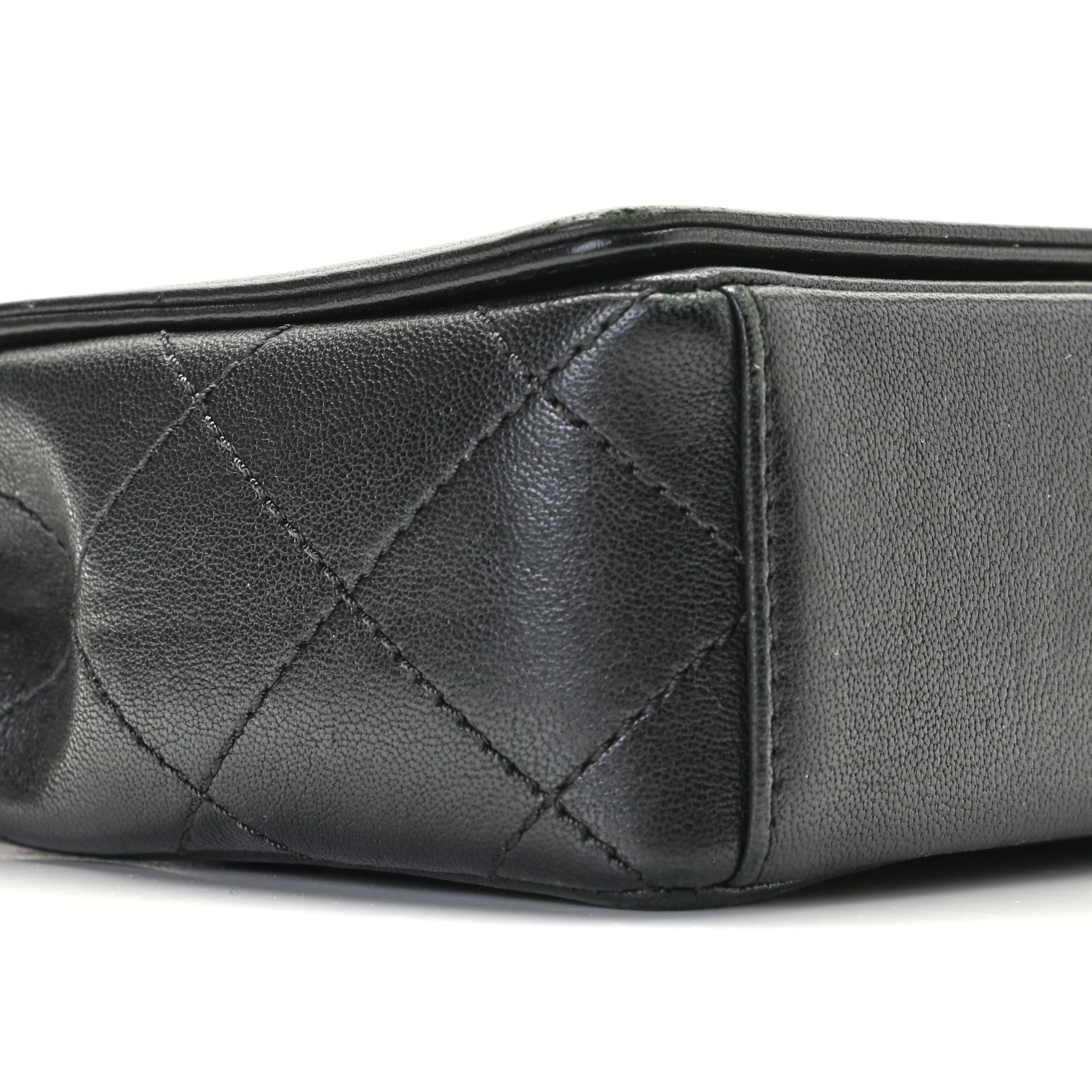 Chanel Sheepskin Quilted Medium Vintage Mademoiselle Flap Black 5 of 10