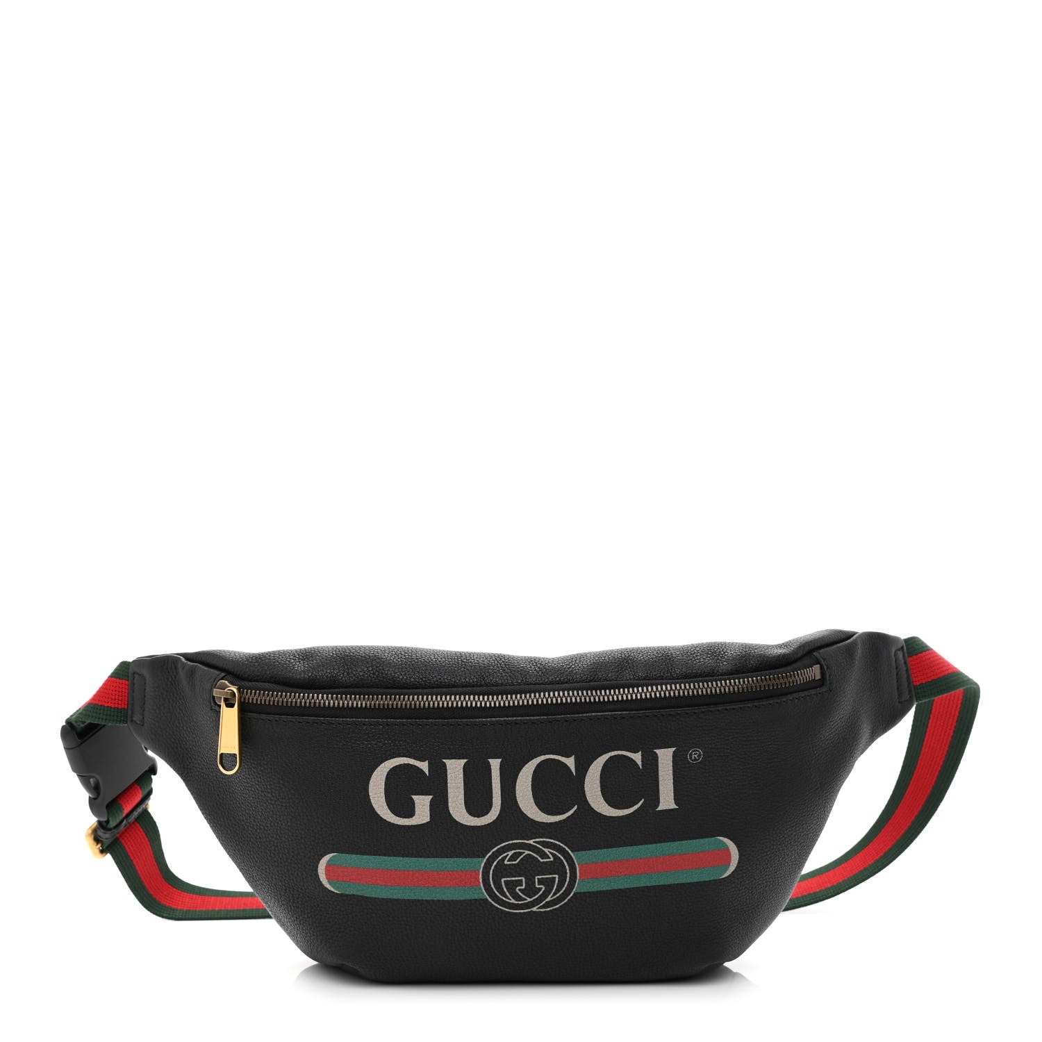 Gucci Grained Calfskin Small Logo Belt Bag Black 1 of 10