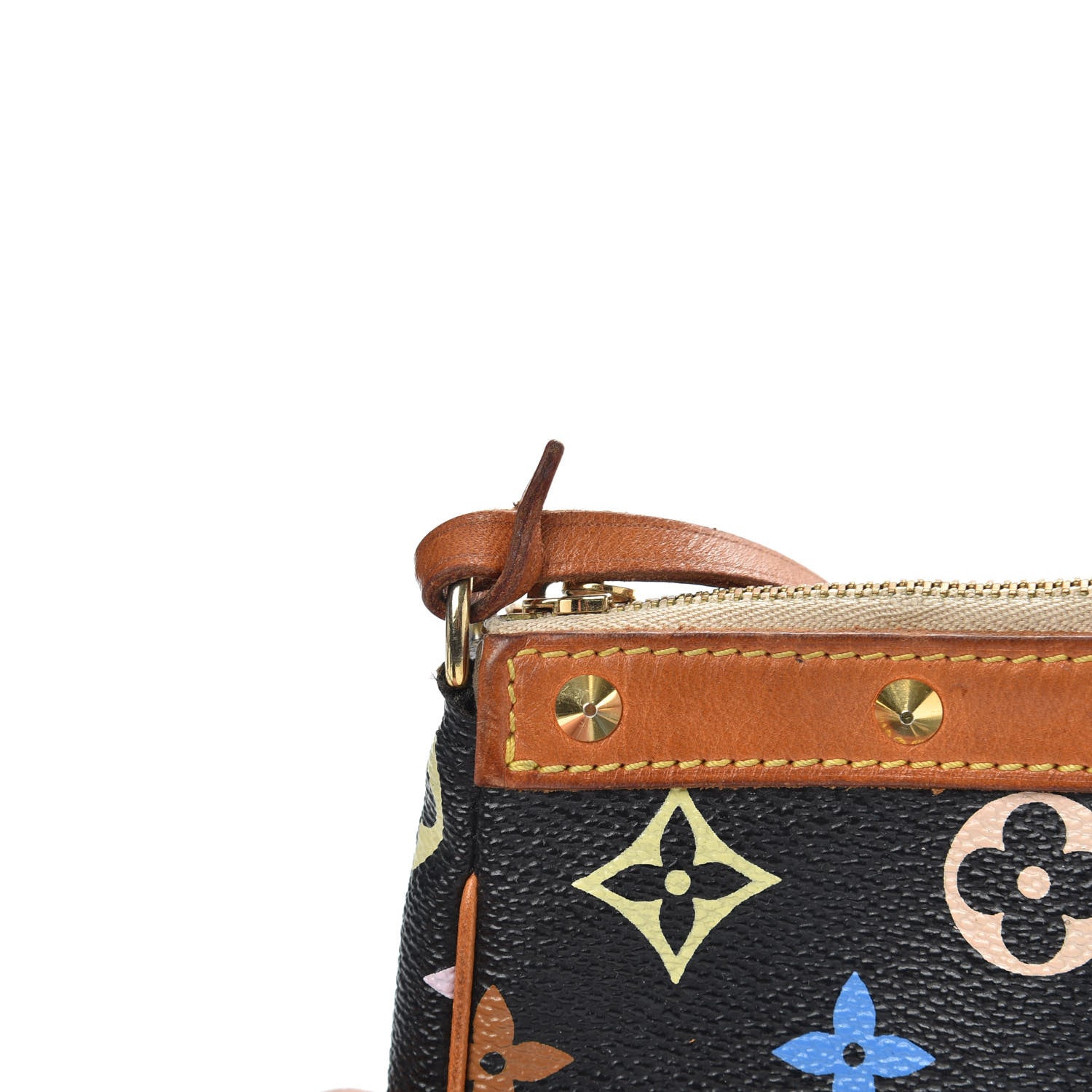 Louis Vuitton Monogram Multicolor Pochette Accessories Black 12 of 14