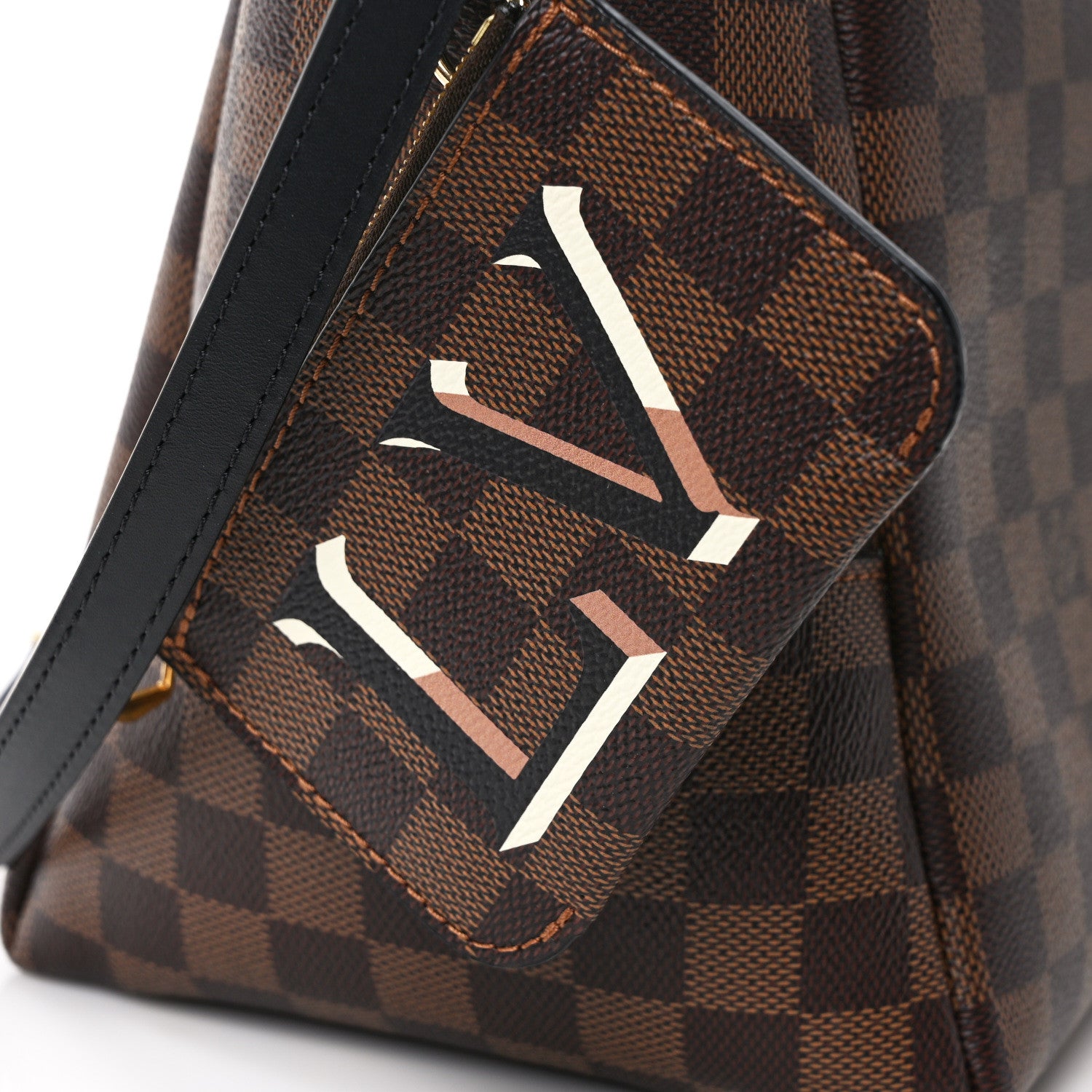 Louis Vuitton Damier Ebene Belmont MM Black 12 of 14