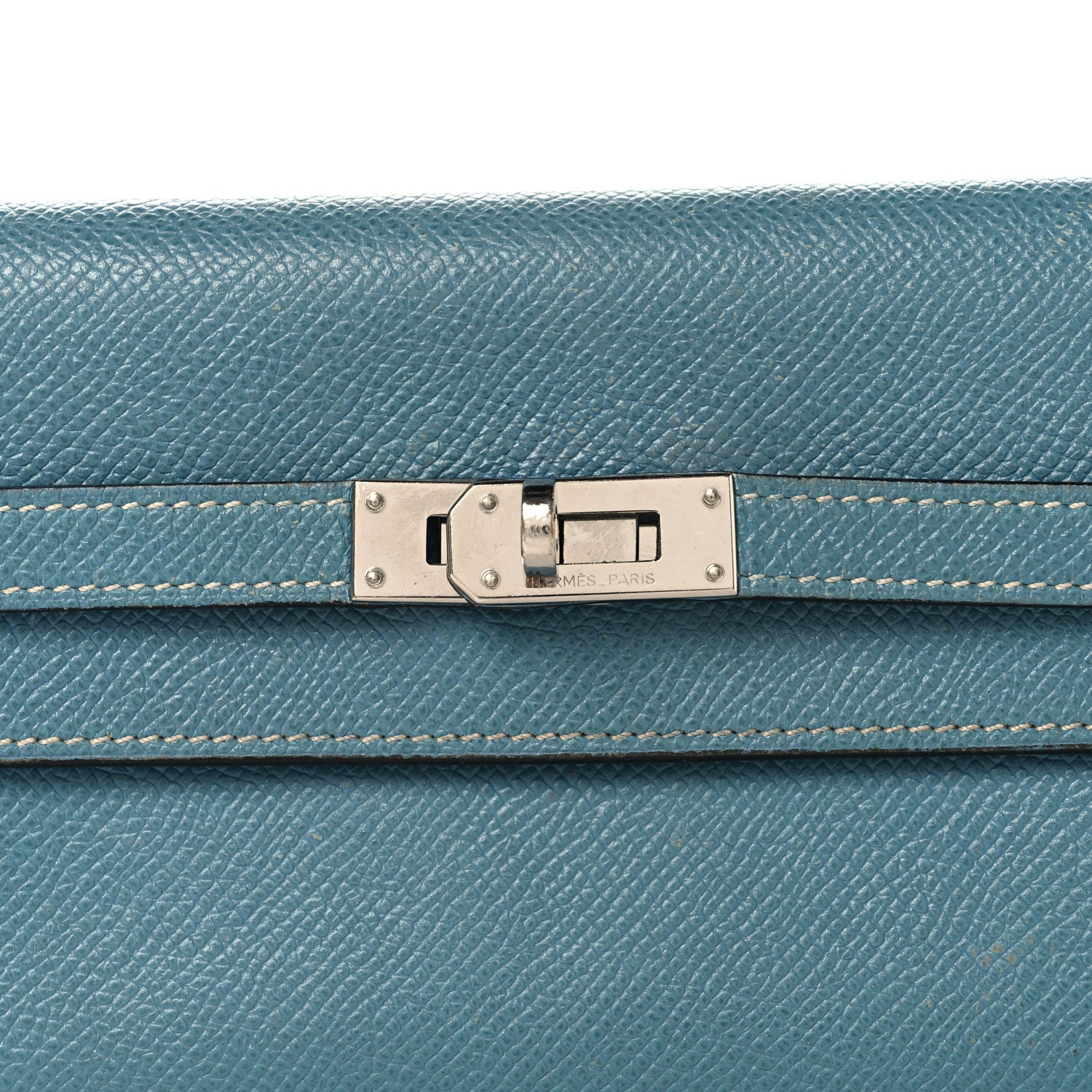 Hermes Epsom Kelly Longue Wallet Blue Jean 8 of 13