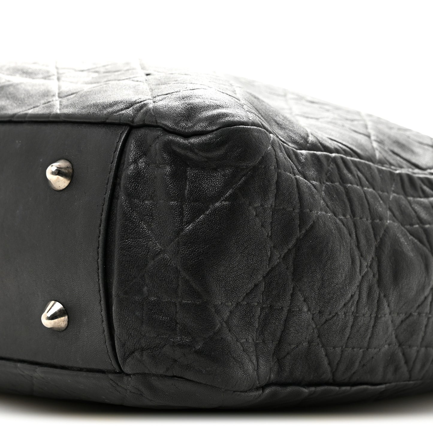 Lambskin Cannage Large Soft Lady Dior Shopping Tote Black