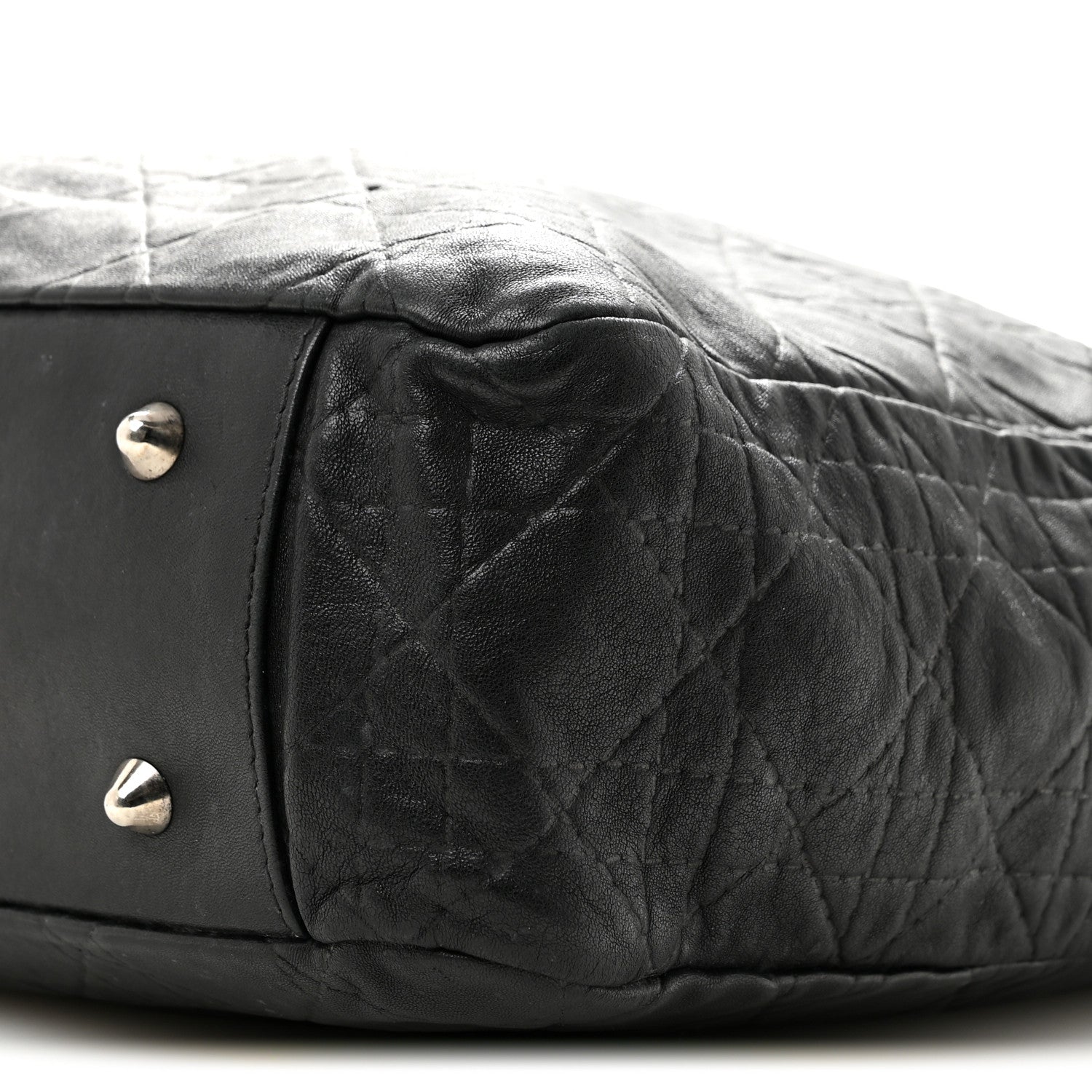 Christian Dior Lambskin Cannage Large Soft Lady Dior Shopping Tote Black 10 of 15